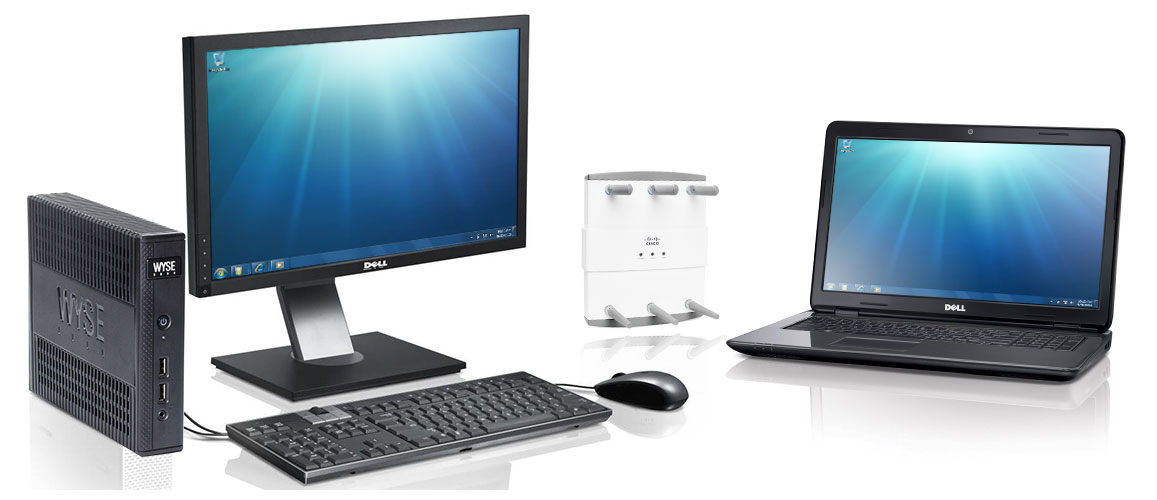 Desktop Computers and Wireless Access Points
